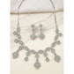 Sensational Women's Brass Silver Plated Necklace set