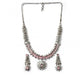 Sensational Women's Brass Silver Plated Necklace set