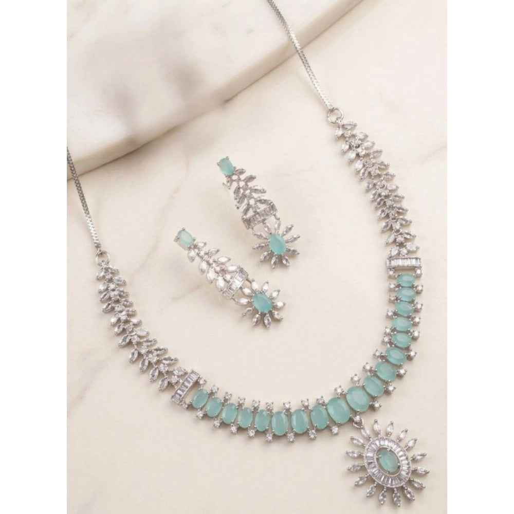 Sensational Women's Brass Silver Plated Necklace set
