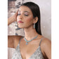 Sensational Women's Brass Silver Plated Necklace set