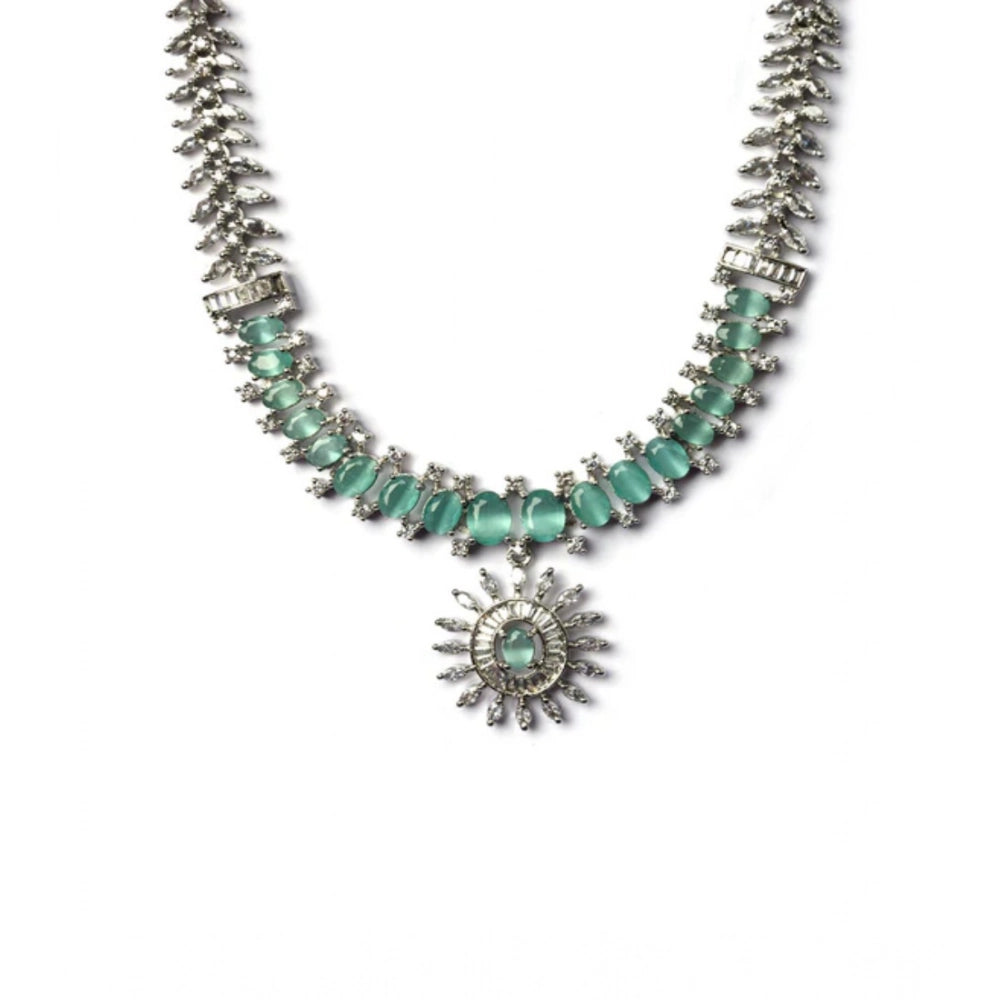 Sensational Women's Brass Silver Plated Necklace set