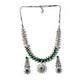 Sensational Women's Brass Silver Plated Necklace set