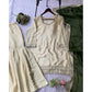 Fashionable Women's Silk Embroidered V Neck Kurti With Sharara Pant and Dupatta Set