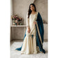 Fashionable Women's Silk Embroidered V Neck Kurti With Sharara Pant and Dupatta Set