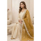Fashionable Women's Silk Embroidered V Neck Kurti With Sharara Pant and Dupatta Set