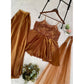 Alluring Women's Silk Embroidered Sleeveless Round Kurti With Palazzo Pant and Dupatta Set