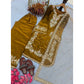 Elegant Women's Silk Embroidered Round Kurti With Palazzo Pant and Dupatta Set