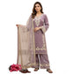 Elegant Women's Silk Embroidered Round Kurti With Palazzo Pant and Dupatta Set