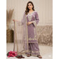 Elegant Women's Silk Embroidered Round Kurti With Palazzo Pant and Dupatta Set