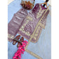 Elegant Women's Silk Embroidered Round Kurti With Palazzo Pant and Dupatta Set
