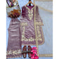 Elegant Women's Silk Embroidered Round Kurti With Palazzo Pant and Dupatta Set