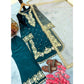 Elegant Women's Silk Embroidered Round Kurti With Palazzo Pant and Dupatta Set