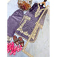 Elegant Women's Silk Embroidered Round Kurti With Palazzo Pant and Dupatta Set