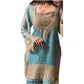 Elegant Women's Silk Embroidered Round Kurti With Sharara Pant and Dupatta Set