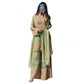 Elegant Women's Silk Embroidered Round Kurti With Sharara Pant and Dupatta Set