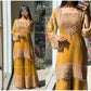 Elegant Women's Silk Embroidered Round Kurti With Sharara Pant and Dupatta Set