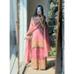 Elegant Women's Silk Embroidered Round Kurti With Sharara Pant and Dupatta Set
