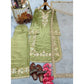 Gorgeous Women's Silk Embroidered Round Readymade Kurti With Palazzo Pant and Dupatta Set