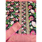 Fancy Women's Cotton Silk Floral Printed Saree With Blouse Piece