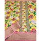 Magnificent Women's Cotton Silk Floral Printed Saree With Blouse Piece