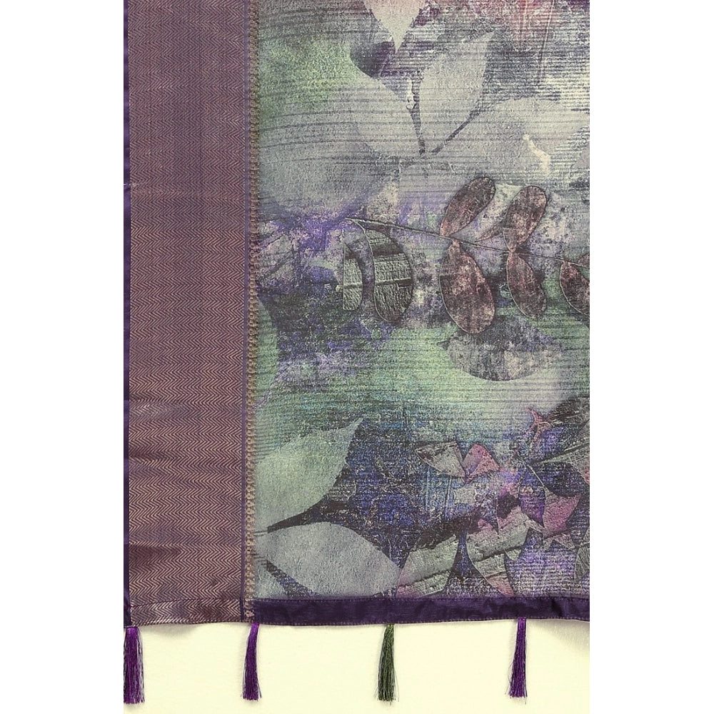 Amazing Women's Cotton Silk Printed Saree With Blouse Piece
