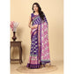 Ravishing Women's Cotton Blend Printed Saree With Blouse Piece