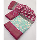 Ravishing Women's Cotton Blend Printed Saree With Blouse Piece