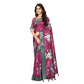 Lovely Women's Cotton Blend Floral Printed Saree With Blouse Piece
