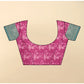 Lovely Women's Cotton Blend Floral Printed Saree With Blouse Piece