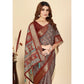 Ravishing Women's Cotton Blend Printed Saree With Blouse Piece