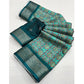Ravishing Women's Cotton Blend Printed Saree With Blouse Piece