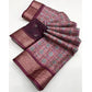 Ravishing Women's Cotton Blend Printed Saree With Blouse Piece