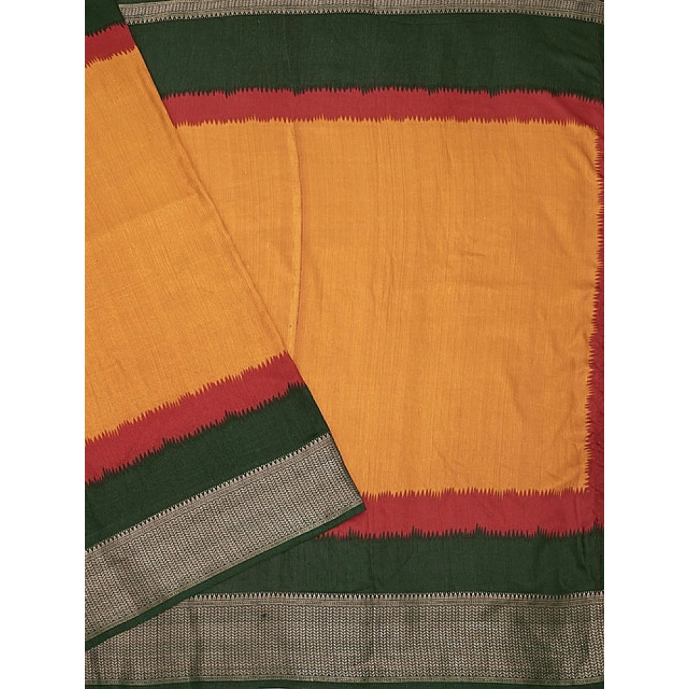 Contemporary Women's Cotton Silk Solid Saree With Blouse Piece