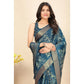 Fancy Women's Cotton Silk Floral Printed Saree With Blouse Piece