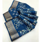 Fancy Women's Cotton Silk Floral Printed Saree With Blouse Piece