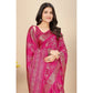 Magnificent Women's Cotton Silk Floral Printed Saree With Blouse Piece