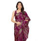 Magnificent Women's Cotton Silk Floral Printed Saree With Blouse Piece