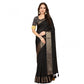 Voguish Women's Cotton Blend Checkered Saree With Blouse Piece
