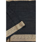 Voguish Women's Cotton Blend Checkered Saree With Blouse Piece