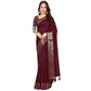 Voguish Women's Cotton Blend Checkered Saree With Blouse Piece