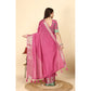 Voguish Women's Cotton Blend Checkered Saree With Blouse Piece