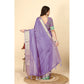 Voguish Women's Cotton Blend Checkered Saree With Blouse Piece