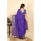 Voguish Women's Cotton Blend Checkered Saree With Blouse Piece