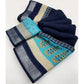Ravishing Women's Cotton Linen Printed Saree With Blouse Piece