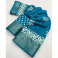 Sizzling Women's Cotton Silk Printed Saree With Blouse Piece