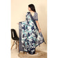 Fancy Women's Cotton Silk Floral Printed Saree With Blouse Piece