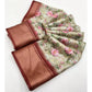 Fancy Women's Cotton Silk Floral Printed Saree With Blouse Piece
