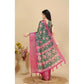 Fancy Women's Cotton Silk Floral Printed Saree With Blouse Piece