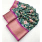 Fancy Women's Cotton Silk Floral Printed Saree With Blouse Piece