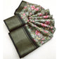 Fancy Women's Cotton Silk Floral Printed Saree With Blouse Piece